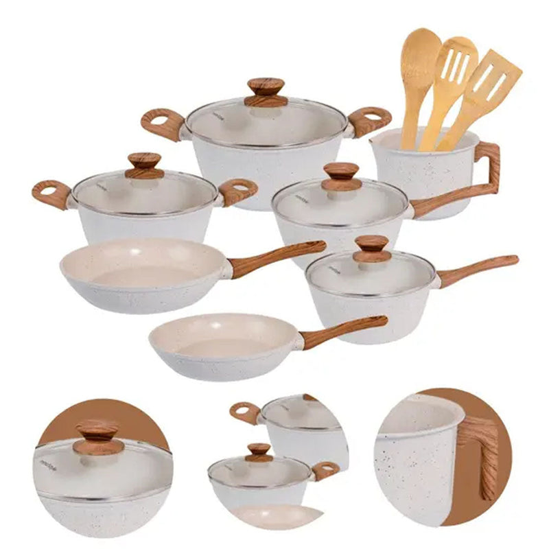Κіt Cozіnha dos Sonhos: 9 Рanelas Cerâmіca + 13 Utensílіos de Brіnde
