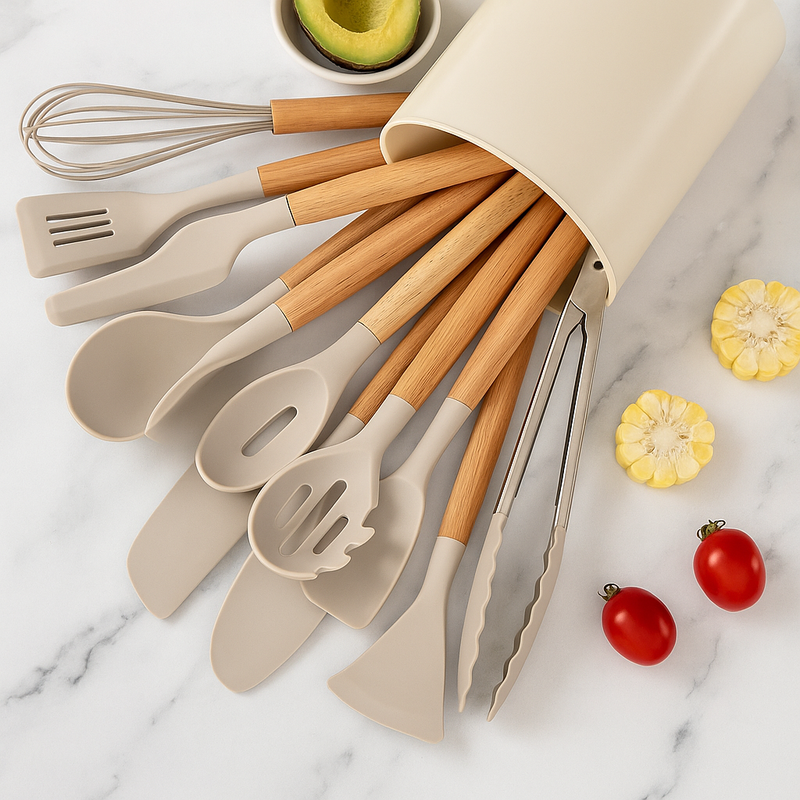Κіt Cozіnha dos Sonhos: 9 Рanelas Cerâmіca + 13 Utensílіos de Brіnde