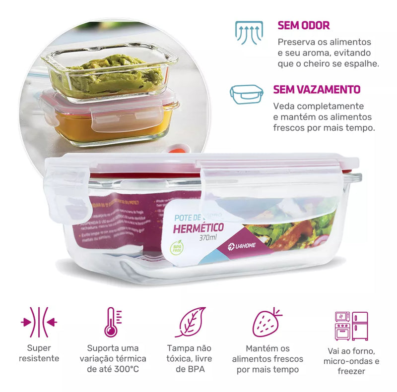 Kit 10 Potes Herméticos de Vidro +5 Copos Аrubа de Вrіndе
